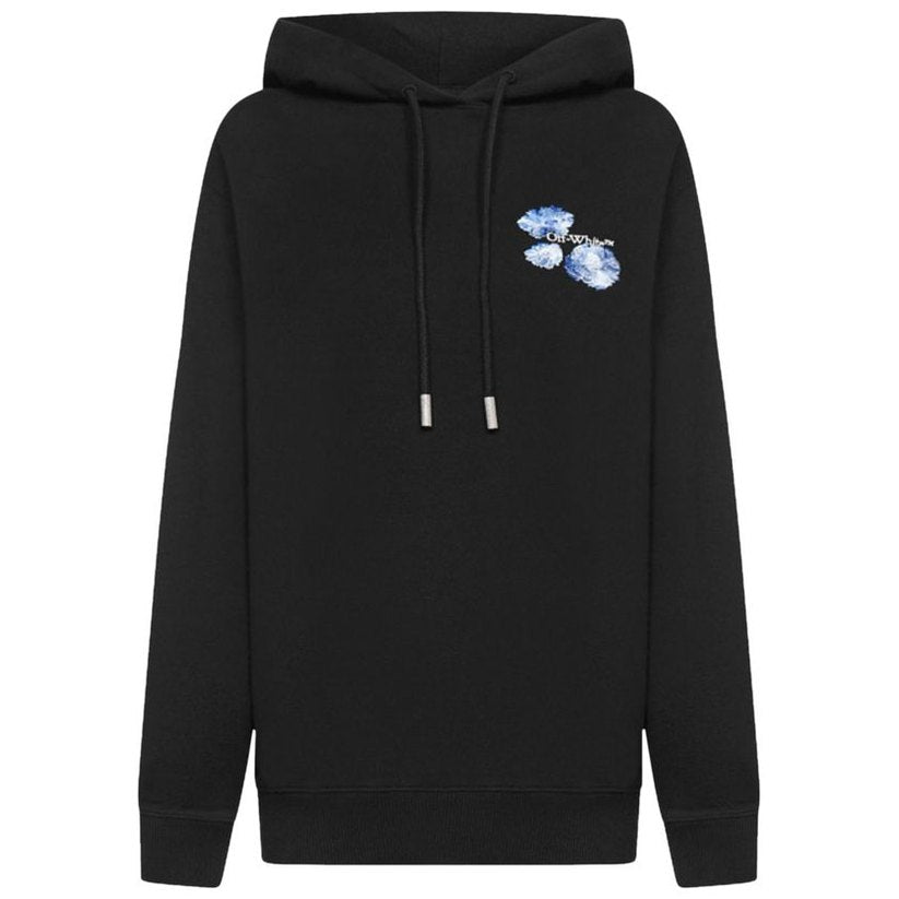 Off-White Embroidered Floral Arrow Reg Hoodie 'Black/Blue'