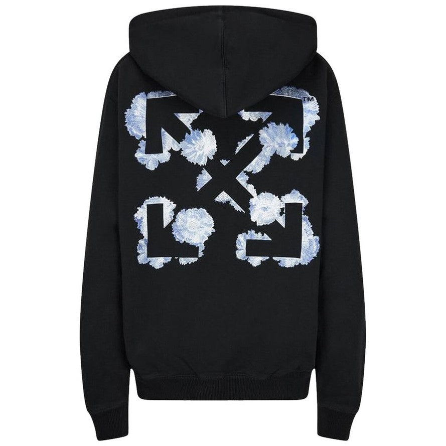 Off-White Embroidered Floral Arrow Reg Hoodie 'Black/Blue'