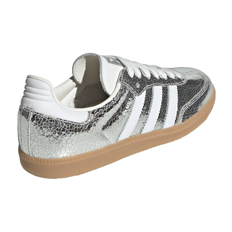 Adidas Samba OG Silver Metallic Cracked Leather